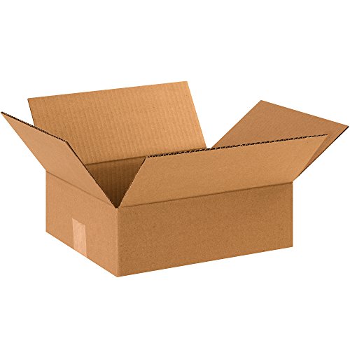 Image of Tape Logic Shipping Boxes Flat 12 inchL x 10 inchW x 4 inchH, 25-Pack | Corrugated Cardboard Box for Packing, Moving and Storage
