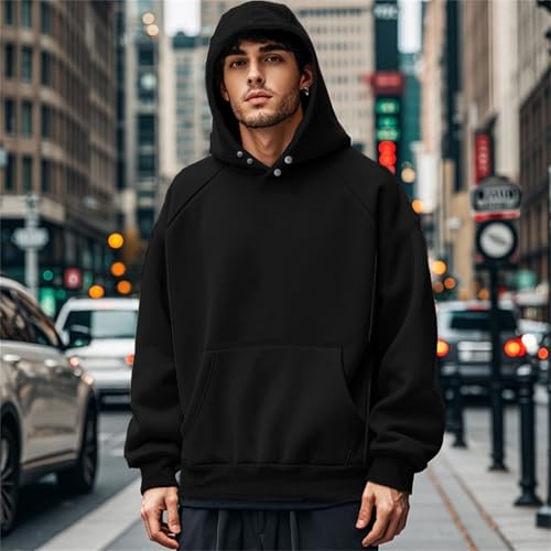 Pull à capuche ample homme confortable en molleton chaud automne hiver - 5
