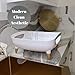 PookSter Dish Rack, Kitchen Dishes Storage, Simple Modern Bamboo Dish Sink drainers Counter, Small Drain, Plate Drainer Wood Legs, Off White Dishwasher, Large, escurridor de cocina platos, Strainer