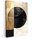 Produktbild MuchoWow© Wandbilder 40x60 cm Schlafzimmer Home Deko Wohnung Bild Wohnzimmer Fotoleinwand Wand Bilder Leinwand Wall Decor Abstrakt - Gold - Schwarz - Kunst