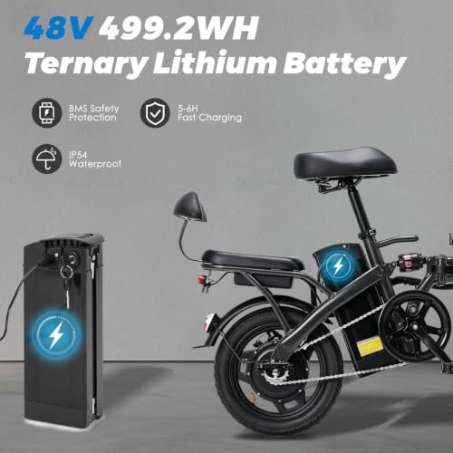 Mdeam Foldable Electric Bike 2 Seat