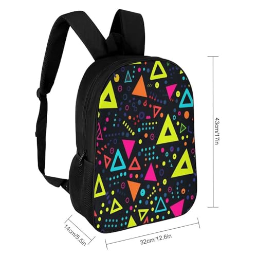 80s 90s Neon Backpack Simple Leisure Travel Backpack Outgoing Daypack 17 Inch2