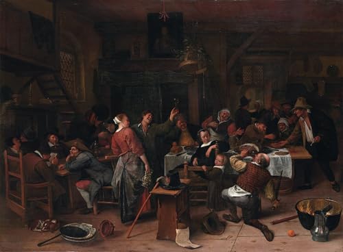 Tableaux mural sur toile de Jan Havickszoon Steen avec impression haute fidélité
