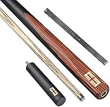FHKBB Snooker-Queues Billard-Pool-Queue-Billard-Set 57 Zoll 17–19 Unzen Eschenholz-Billardschläger mit 9,5-mm-Spitzen und Aufbewahrungsbox 3/4-Gelenk-Billardschläger für Schulklub-Billar