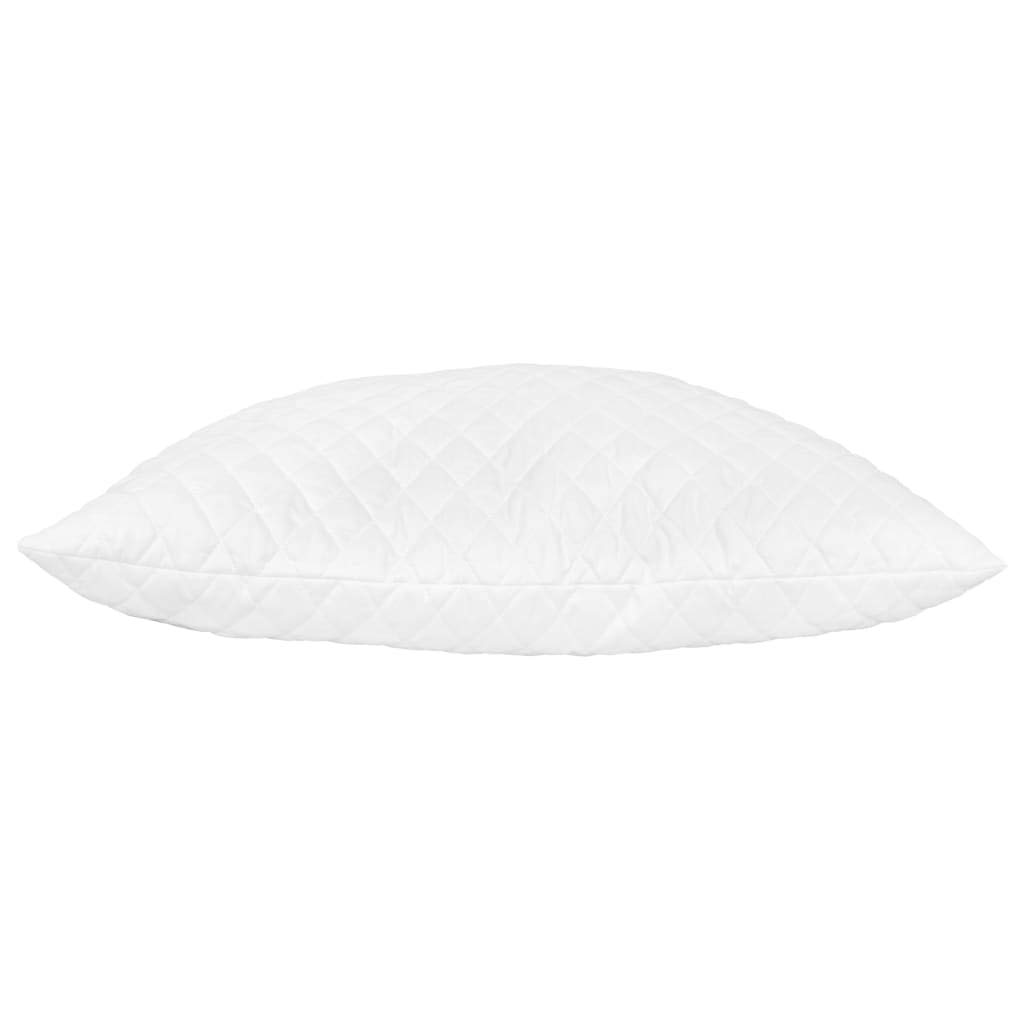 Generico Almohadas de espuma viscoelástica de 80 x 80 x 14 cm, 2 almohadas de espuma viscoelástica con revestimiento transpirable de poliéster, soporte ortopédico para cuello y cabeza, blanco