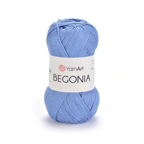 Image of Yarnart Begonia Yarn 100% Cotton, Soft Premium Cotton, for Knitting, Crochet & Amigurumi, Pastel & Shiny Colors, Baby Yarn, 1.76 Oz (50g) / 185 Yrds (169m) (5351)