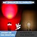 AINOSEIN 7443 LED Brake Light Bulb Red, Super Bright 50,000 Hours High Power, 7440 7441 Waterproof Automotive Bulbs for Tail Stop Rear Signal Lights, Plug and Play Car Replacement (2-Pack)