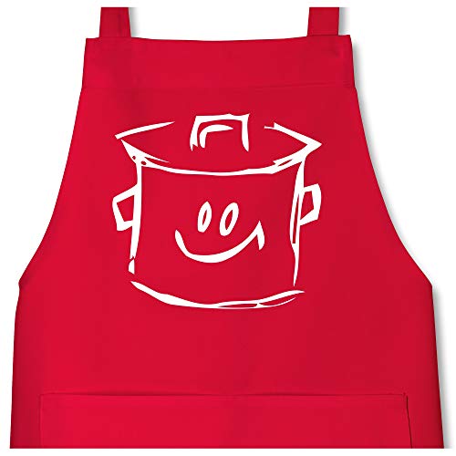 Shirtracer Schürze mit Motiv - Kochtopf - 80 cm x...