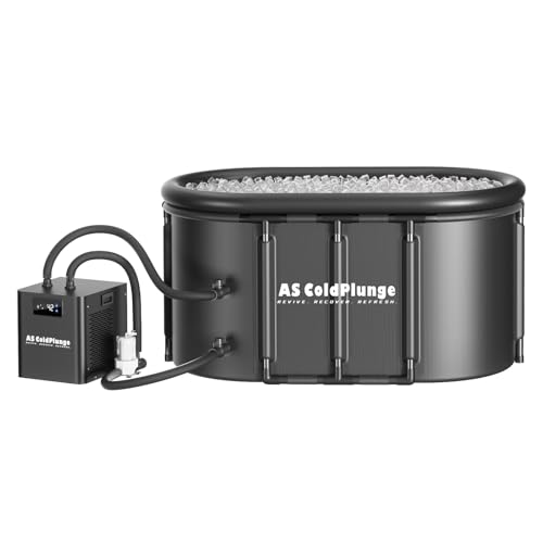 AS ColdPlunge Ice Bath Chiller & Cold Plunge Tub Kit, 1/3HP Cold Plunge Chiller with External Pump & Filter, Upgraded XXL 148Gal Ice Pod, Cold Plunge Tub with Water Chiller for Cold Therapy Recovery