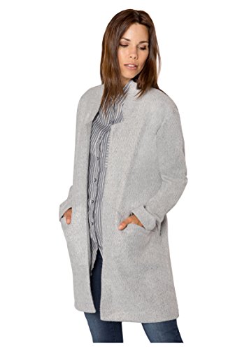 Preisvergleich Produktbild Sublevel Damen Mantel Übergangs-Jacke aus Sweat offen Grey L