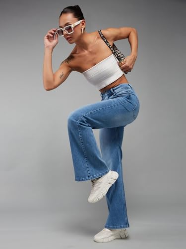 Image of Dolce Crudo Women's High Waist Straight Fit Jeans