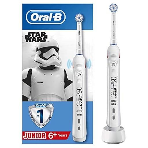 Oral-B Junior Cepillo de Dientes Eléctrico con Mango de Star Wars Recargable, Tecnología Braun y 1 Cabezal de Recambio, Apto para Niños Mayores de 6 años | Ya disponible en tu tienda friki favorita! En mundofriki.es!