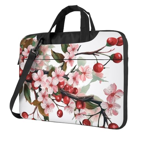 Sac à bandoulière pour ordinateur portable 15 pouces motif floral finitions haut de gamme