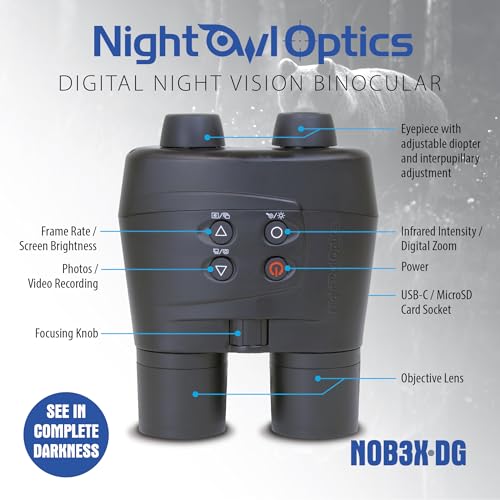 Binoculares digitales visión nocturna 3X con microSD 32GB miniatura 4