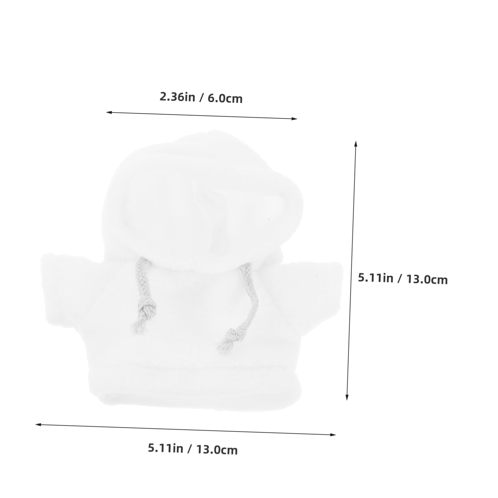 MUSISALY 2Pcs Cute Tiny Plush Bear Clothes Hoodie Doll Accessories for Stuffed Animals Comfortable Easy Care for Interchangeable Play Variety