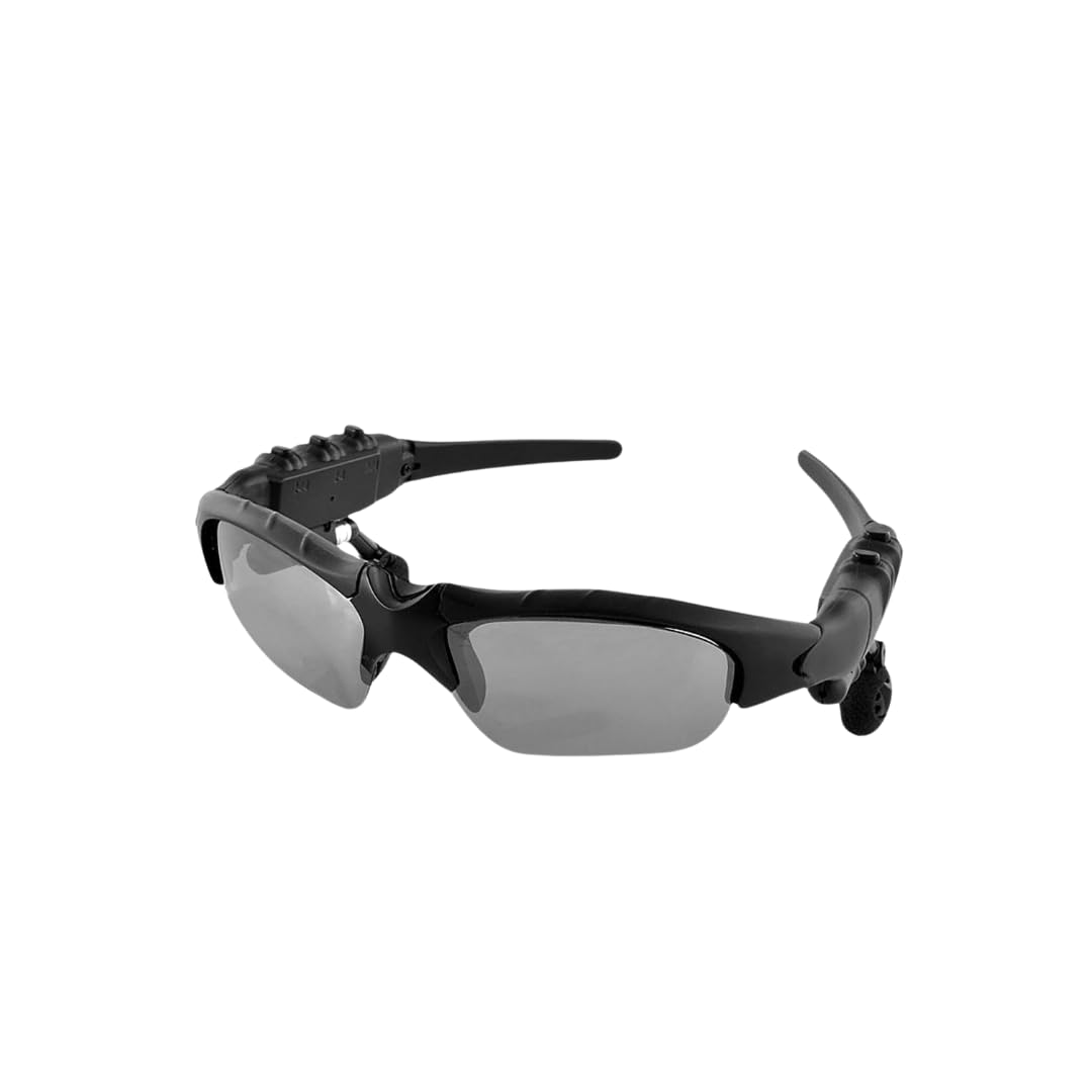 Smart Sport Sunglasses for Men with Flip-up Lenses, Integrated Adjustable Earphones, UV Protection