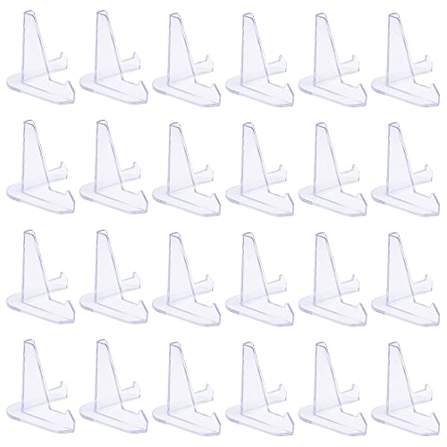 Pamtns Presentoir Couteaux Collection 24 Pieces Support Carte Supports d'Assiette en Acrylique Support de Monnaie Présentoirs Chevalet Acrylique Plaque de Support de Présentation Multifonction