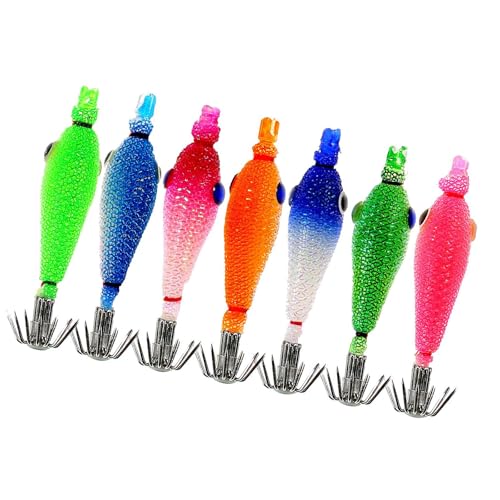 Glow squid jigs artificiales para pescar sepias desde el espigón 7