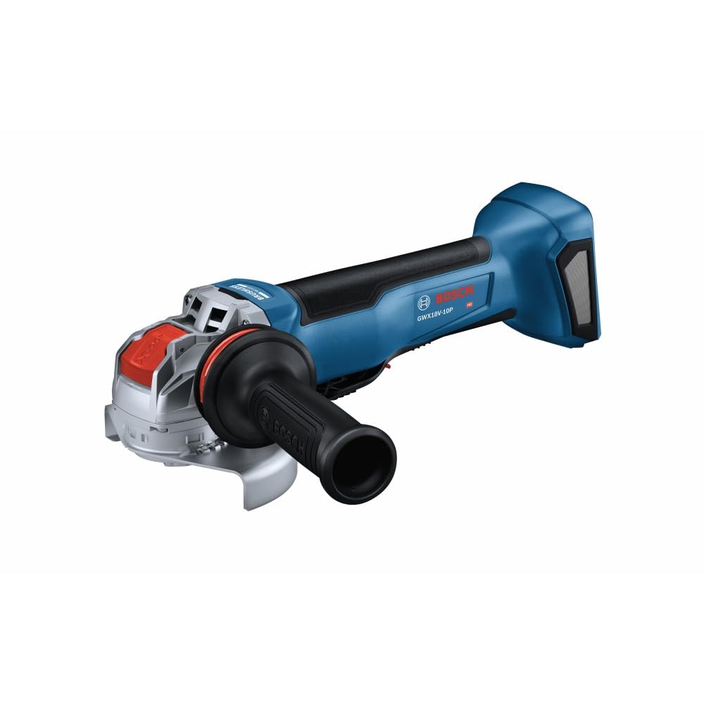 Bosch GWX18V-10PN 18V X-LOCK Brushless 4-1/2 – 5 In. Angle Grinder with No Lock-On Paddle Switch (Bare Tool)