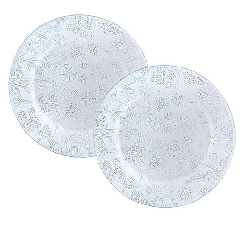 Bordallo Pinheiro Flora Charger Plate Antique White, Set of 2
