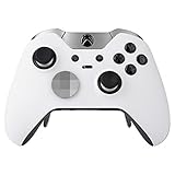 eXtremeRate Soft Touch White Replacement Faceplate Front Housing Shell with Thumbstick Accent Rings...