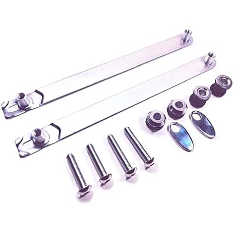 Quick Release Docking Hardware Kit Harley Davidson Dyna Detachable Passenger Sissy Bar Backrest Super Glide Custom Street Bob Low Rider S 2006-2017 Sideplates Detachables 53797 09 & 53961-06 FXD FXDB Cover