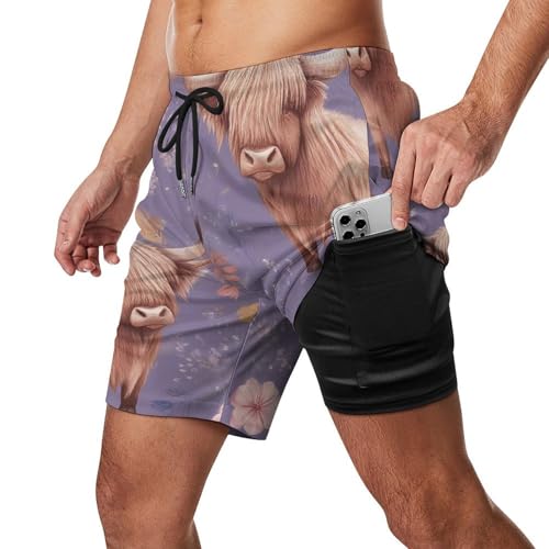 Supdreamc Men's Big Tall Swim Trunks Board Shorts Basic