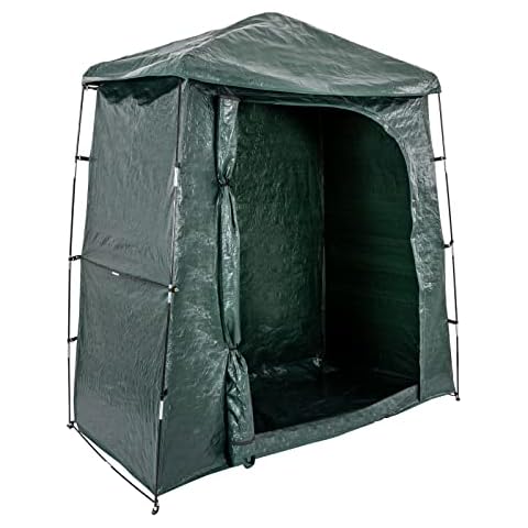 Goudergo Storage Tent, Heavy Duty Space Saving All Season Reusable Bike Shed with Waterproof Cover,Bike Storage shed Waterproof Garden Backyard Storage Buildings Sheds for Long-Handle Gardening Tools Cover
