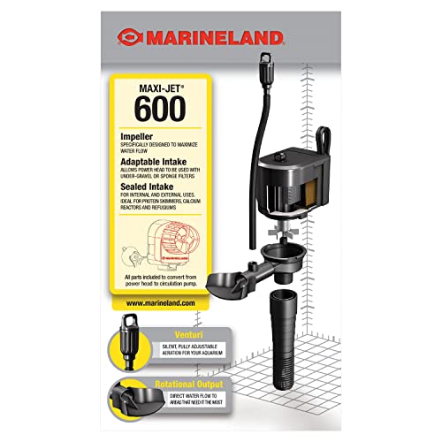 Image of Marineland Maxi-Jet 600, Multi-Use Water Pump And Power Head, Fully Convertible (ML90510), 160 /750 GPH (Pack of 12)
