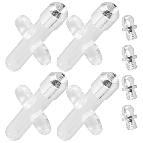 HOOTNEE 4piezas Botellas De Vidrio Decorativas Para Deseos Colgantes De Cruz Abiertos Llenables y Reutilizables Para Bodas y Fiestas