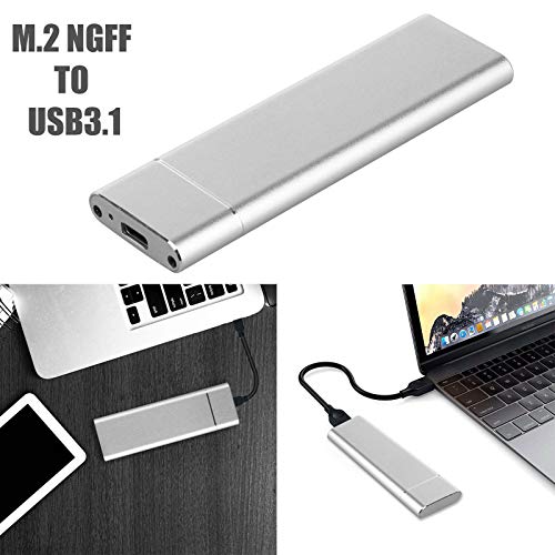 Caja externa para disco M.2 NGFF a USB 3.1 Tipo C aluminio miniatura 3