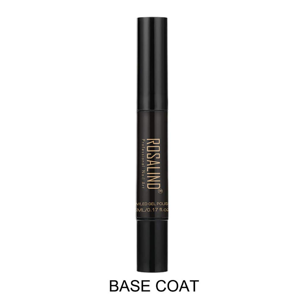 gLoaSublim Pen Nail Polish,Soak Off Shiny Solid Color Nail Gel Polish Pen Base Coat LED UV Lamp Lacquer Base Coat