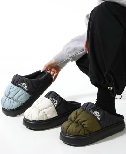 Rungion Women's Men Waterproof Slippers Winter Warm Home House Shose Plush Lining Thick Non-Slip Soled Slippers Indoor Outdoor4