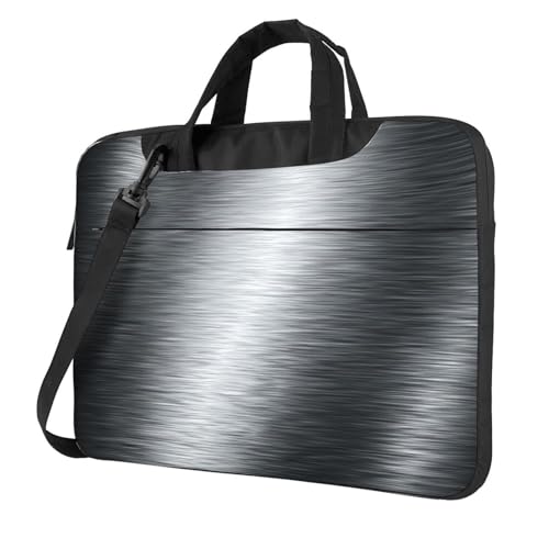 Housse rembourrée pour ordinateur portable 15,6 pouces homme femme en aluminium texturé rigide