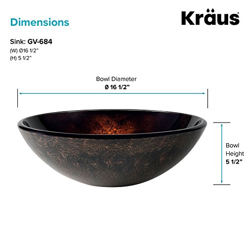 Vasque lavabo en verre Kraus Gv-684 Pluto vasque à poser moderne - 7