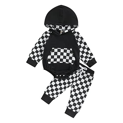 Image of 2Pcs Baby Boys Hoodie Tops Pants Set Dinosaur Deer Print Sweatsuit Fall Winter Outfits