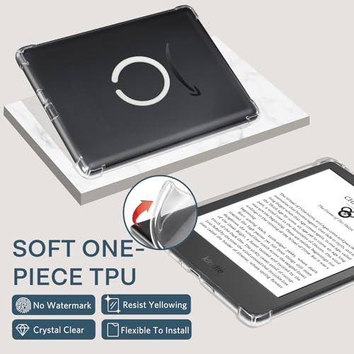 Image of CoBak Magnetic Clear Case for 6 Inch Kindle 2024 and 2022 (11 Gen) | Compatible with PopSockets /UGREEN /Anker Magnetic Grip and Stand | Lightweight