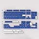163 Tasten Classic BlauTastenkappen Cherry Profile Doubleshot Keycaps Set Fit für ISO ANSI 95% 75% 65% 60% Mechanische Tastatur Cherry Mx Gateron Switches
