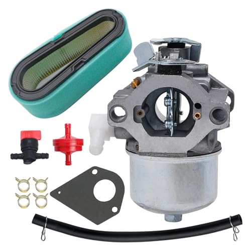 Carburador 495782 compatible con cortacéspedes 497581, 494894, 495784, 494881, 495778, 494883, 698171 y 697594 filtro de aire 493910