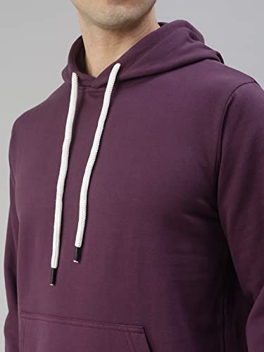 Image of Veirdo 280 GSM Cotton Fleece | Hooded Neck Full Sleeve | Regular Fit Sweatshirt | Solid Hoodie for Men | Sizes: S to 3XL
