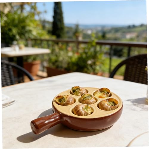 Assiette à escargots antidérapante en céramique pour vos repas de fête et dîners - 7