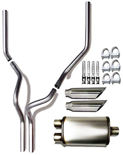 Dual pipes conversion exhaust kit fits 2004-2008 Ford f-150 trucks pick up