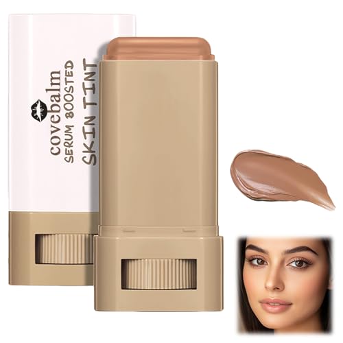 Beauty Skin Tint for Black Women, Covebalm Foundation Stick, Serum Boosted Skin Tint Balm, Tinted Moisturizer for Face - Detailed View