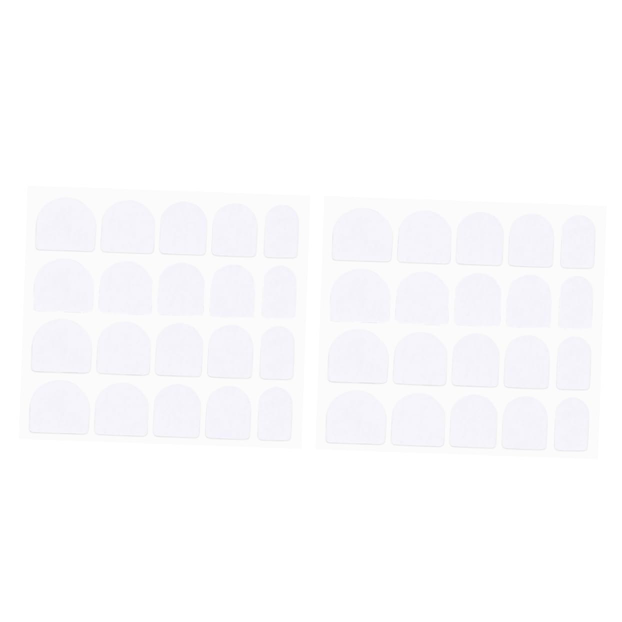 FOMIYES Nail Gel Stickers Double-Sided Nail Glue Short Square Professional 10 Sheets