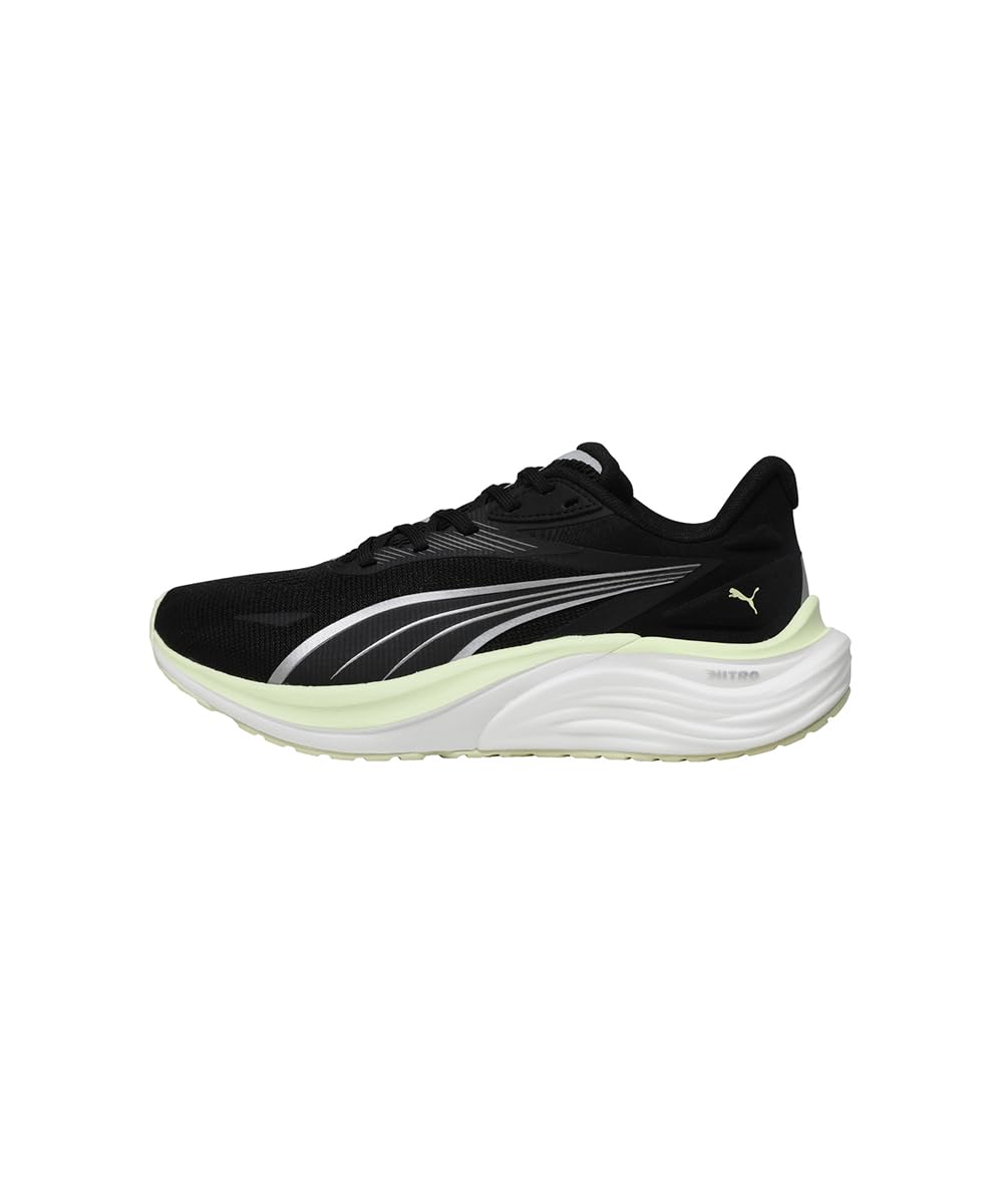 PUMA Damskie buty do biegania szosowego Electrify Nitro 4 WN, czarne jabłko Spritz-Vibrant Blue, 40 UK, Puma Czarne jabłko spritz żywy niebieski, 40.5 EU