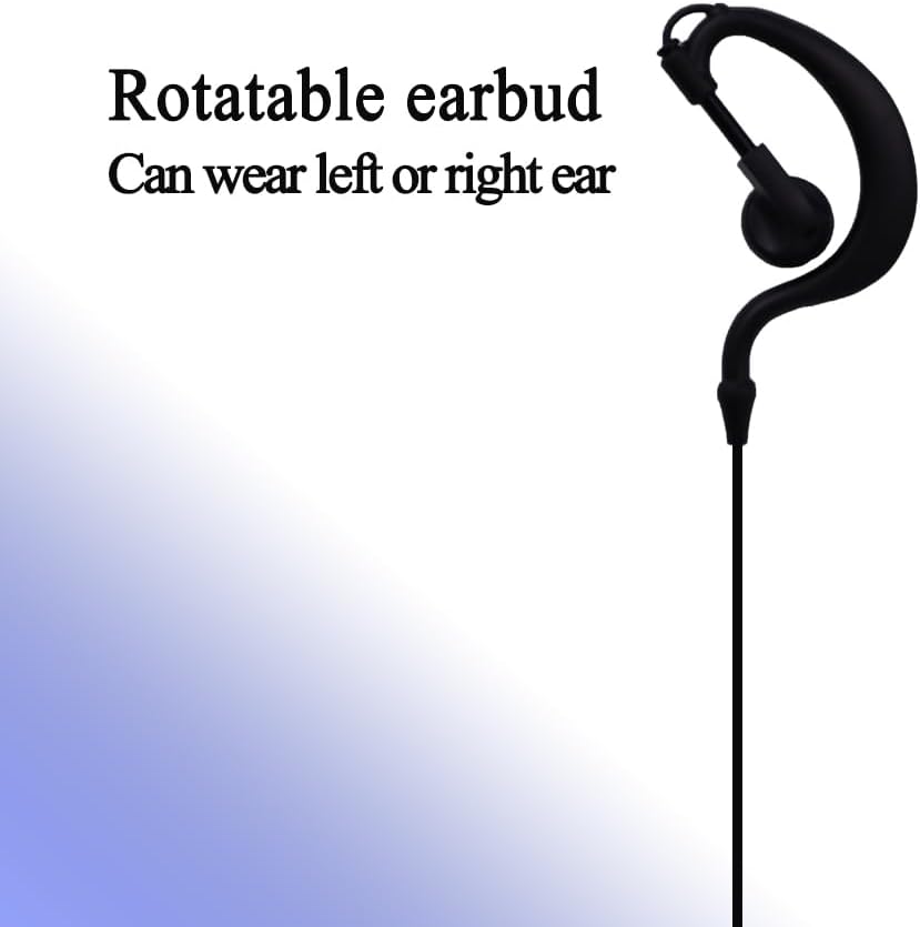 5-Pack Two Way Radio walkie Talkie C Style earpiece 3.5mm G Shape Earpiece Headset for Hytera PNC380 PNC380S PNC360S PNC370SE EHS24 POC radios