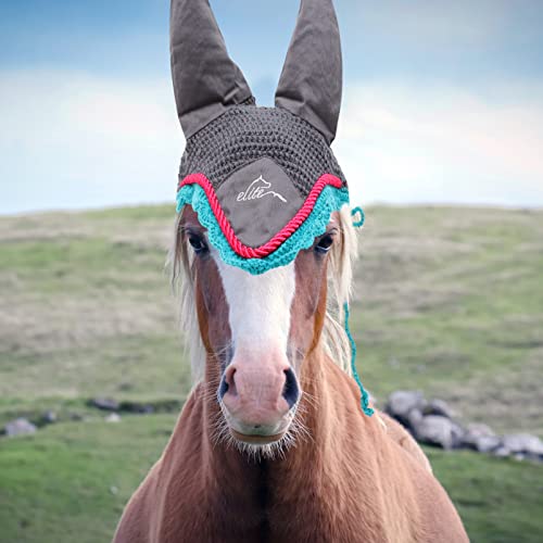 Zerodeko Máscaras De Mosca De Cavalo Tricô Máscaras De Cavalo Capa De Ouvido Conforto Capa De Rosto