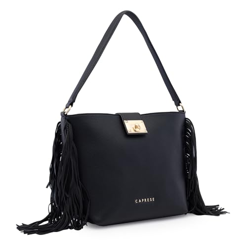 Image of Caprese Cindy Hobo, Black-Medium | Stylish Shoulder Bag for Women | Spacious Compartment | Perfect for Casual & Daily Use