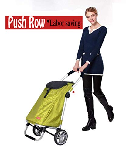 YQGOO Einkaufswagen Klappwagen Haushalt Tragbarer Einkaufswagen Spurstange 180 & deg; zusammenklappbarer 57L Kleiner Push-Pull-Wagen mit großem Fassungsvermögen Leicht und leicht zu zerlegen – Bild 8