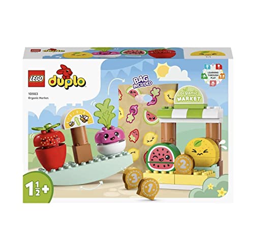 Image of LEGO Duplo My First Organic Market 10983 Building Toy Set (40 Pieces),Multi